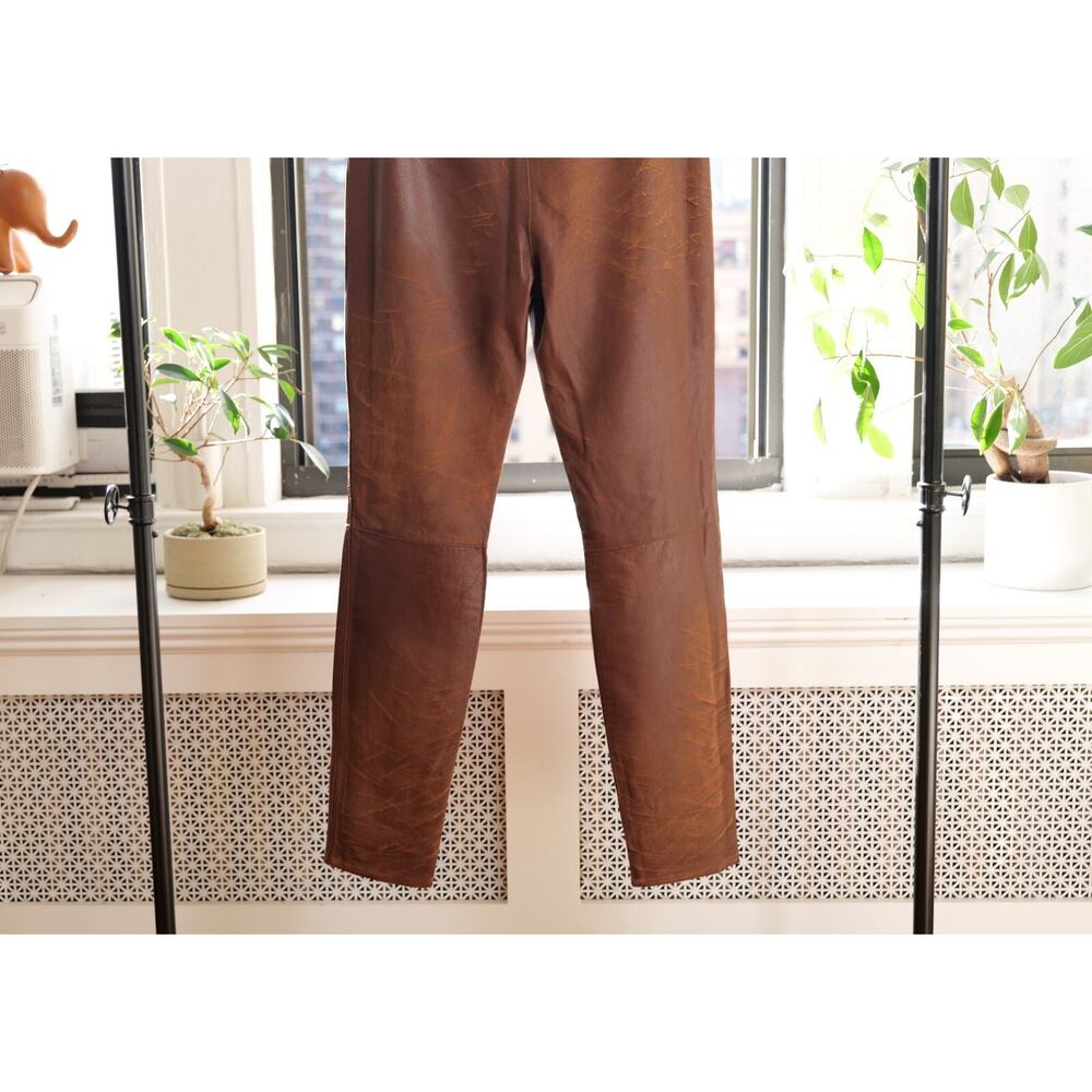 Dolce & Gabbana Vintage Brown Runway Leather Pants (Size IT44) - Picture 6 of 9